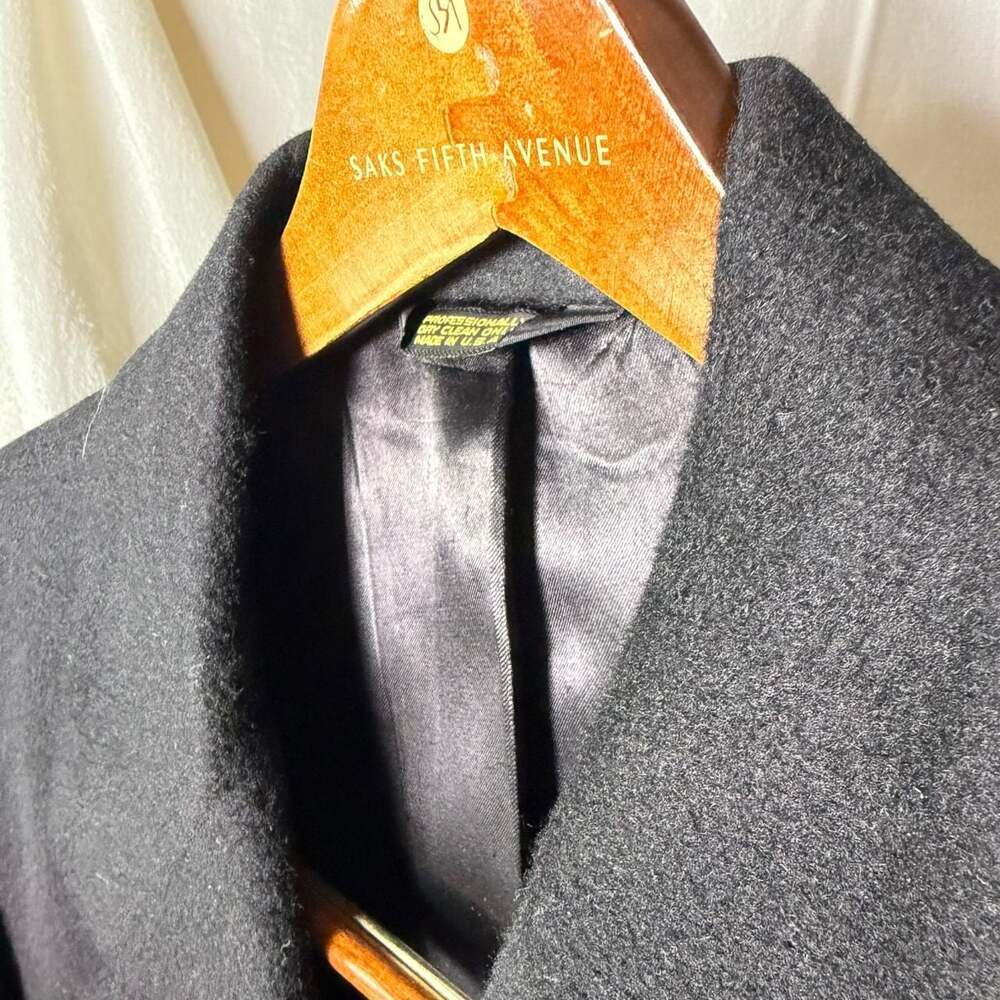 Saks Fifth Avenue Cashmere Collection Men's 100% Cashmere Long Overcoat Size 42L